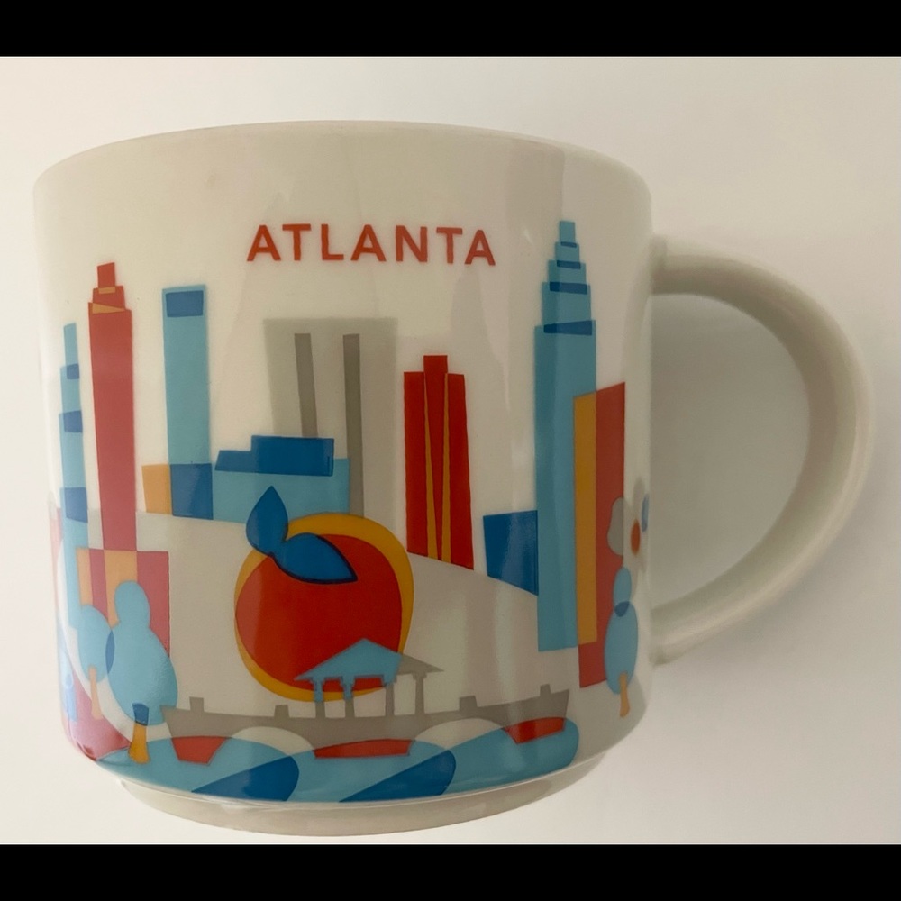 Starbucks Atlanta Georgia You Are Here Collection Coffee Cup 2015 Red Blue Orang